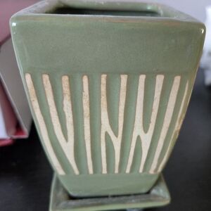 Green Ceramic Planter